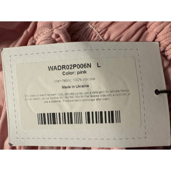 Sleeper Juliette Off Shoulder Smocked Midi Dress L Fairy Pink Shirred NEW $370 - Picture 13 of 14